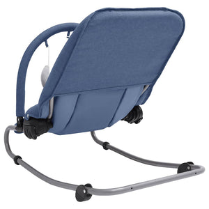 Marineblaue Babywippe mit Stahlrahmen