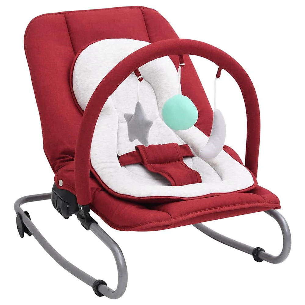 vidaXL Transat bébé rouge en acier