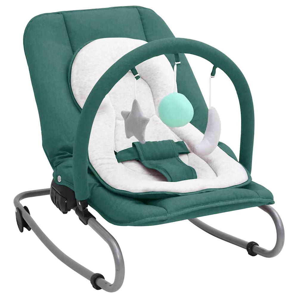 vidaXL Transat bébé vert acier