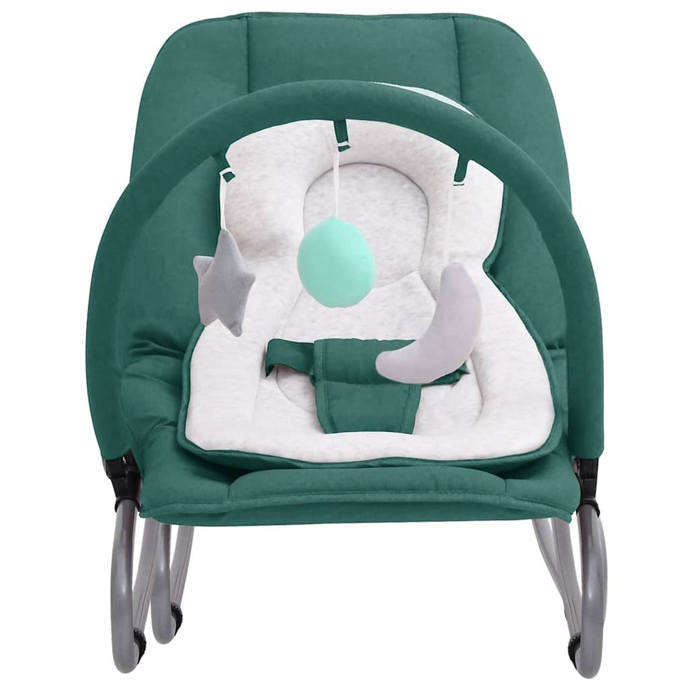 vidaXL Transat bébé vert acier