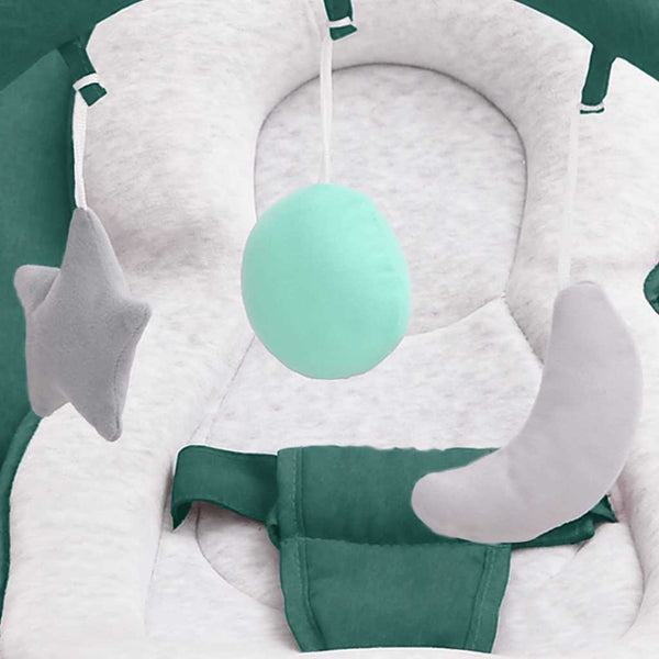 Grüne Babywippe aus Stahl