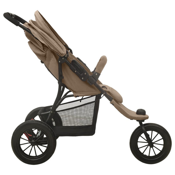 Kinderwagen Taupe Stahl