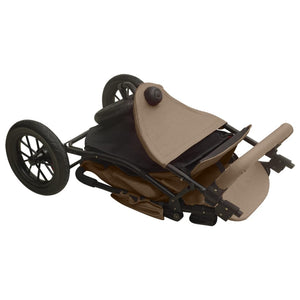 Taupe Kinderwagen aus Stahl
