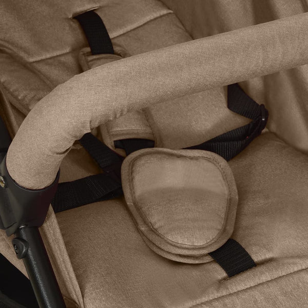 Taupe Kinderwagen aus Stahl