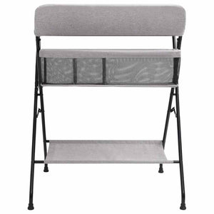 vidaXL Table à langer gris clair fer