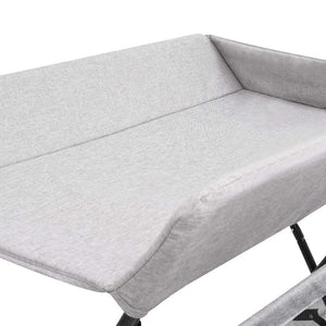 vidaXL Table à langer gris clair fer