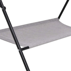 vidaXL Table à langer gris clair fer