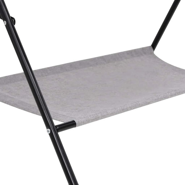 vidaXL Table à langer gris clair fer