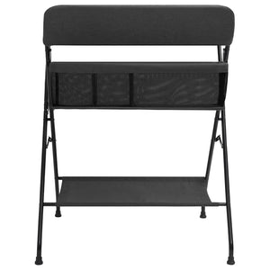 vidaXL Table à langer anthracite fer