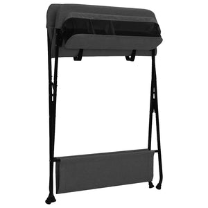 vidaXL Table à langer anthracite fer