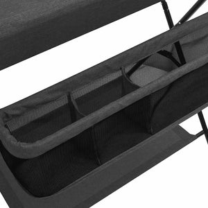 vidaXL Table à langer anthracite fer