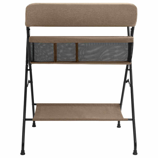 Taupe Wickeltisch mit Eisenrahmen