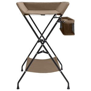 Taupe Wickeltisch mit Eisenrahmen
