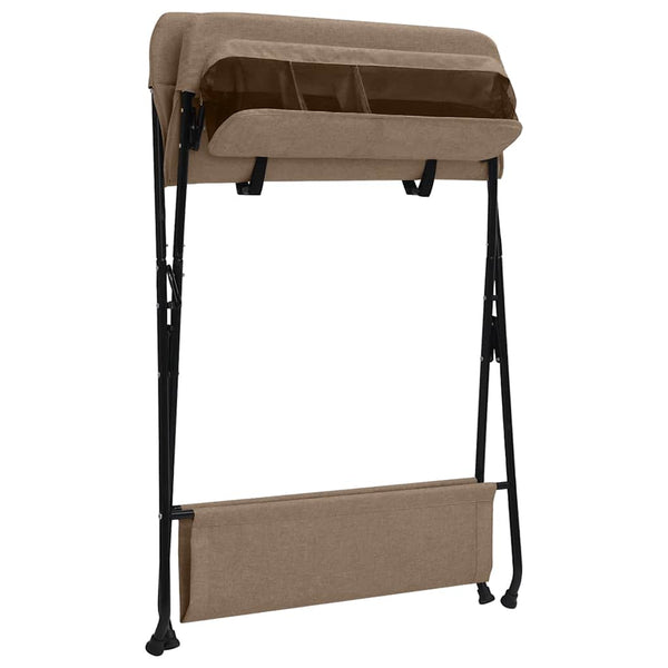 Taupe Wickeltisch mit Eisenrahmen