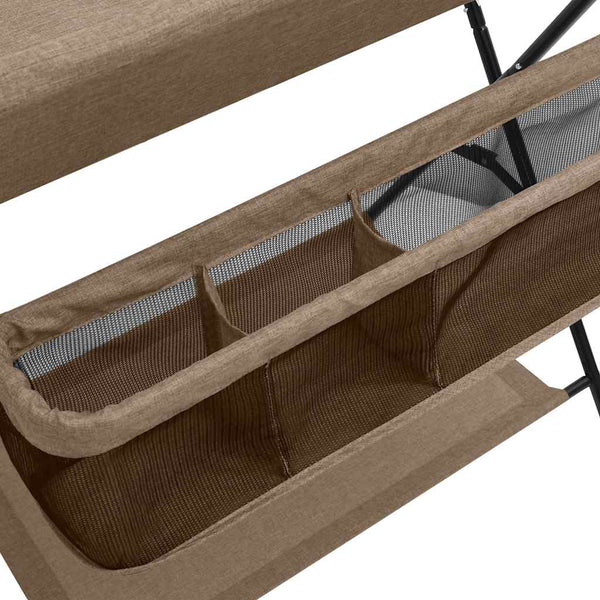 Taupe Wickeltisch mit Eisenrahmen