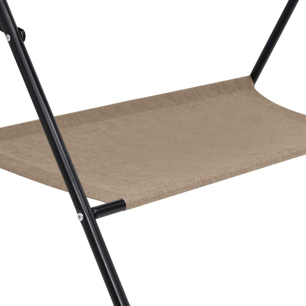 Taupe Wickeltisch mit Eisenrahmen