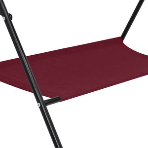 vidaXL Table à langer rouge en fer