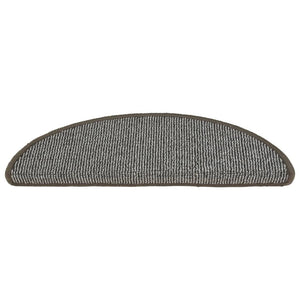 Stufenmatten 15 Stk. 56x17x3 cm Grau Halbrund
