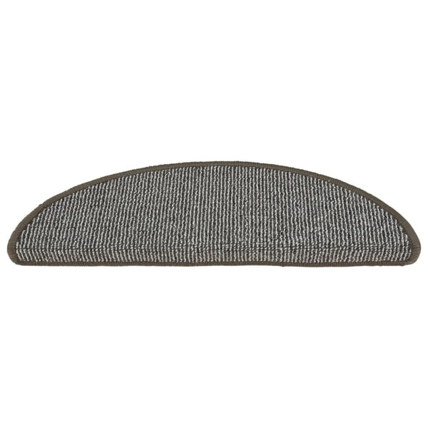 Stufenmatten 15 Stk. 56x17x3 cm Grau Halbrund