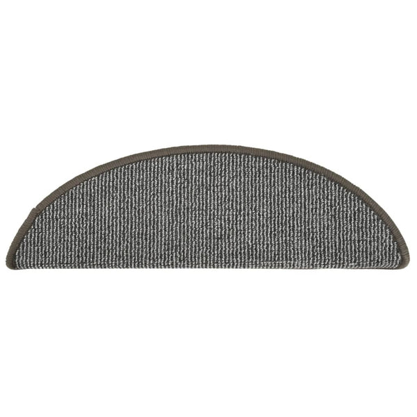 Stufenmatten 15 Stk. 56x17x3 cm Grau Halbrund