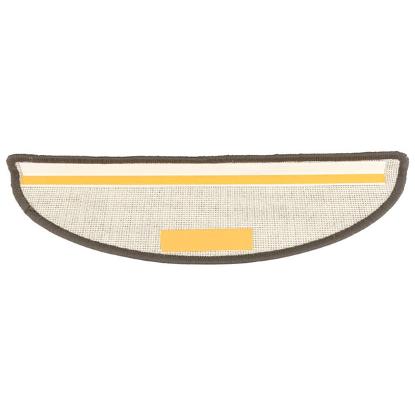 Stufenmatten 15 Stk. 56x17x3 cm Grau Halbrund