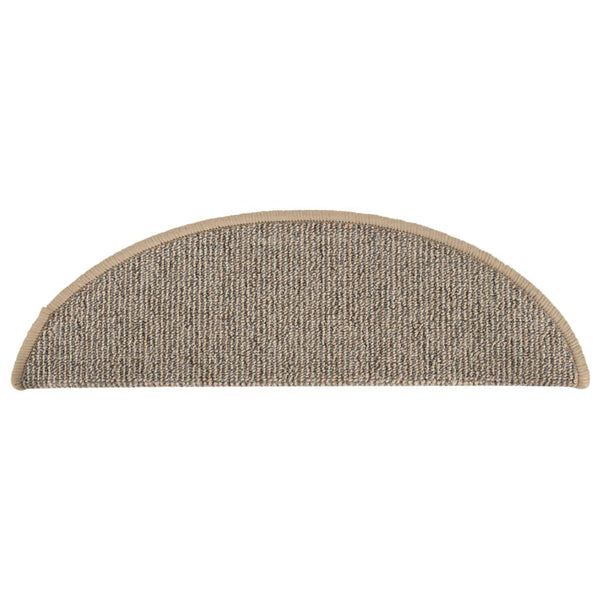 Stufenmatten 15 Stk. 56x17x3 cm Braun Halbrund