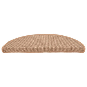 Stufenmatten 15 Stk. 56x17x3 cm Hellbraun Halbrund