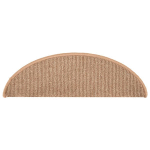 Stufenmatten 15 Stk. 56x17x3 cm Hellbraun Halbrund