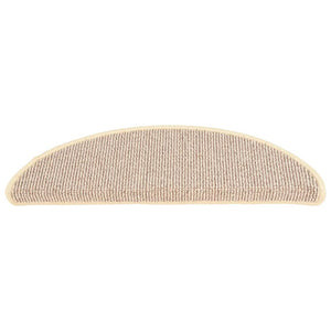 Stufenmatten 15 Stk. 56x17x3 cm Weiß und Braun Halbrund