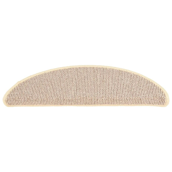 Stufenmatten 15 Stk. 56x17x3 cm Weiß und Braun Halbrund