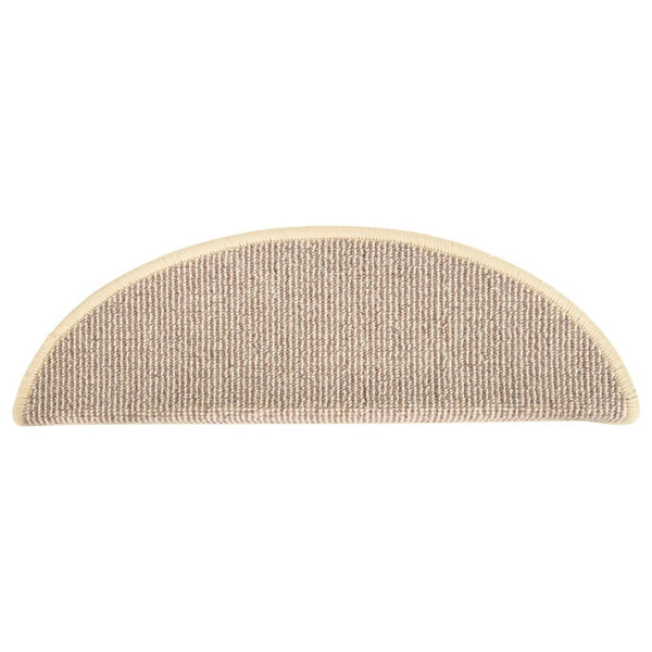 Stufenmatten 15 Stk. 56x17x3 cm Weiß und Braun Halbrund