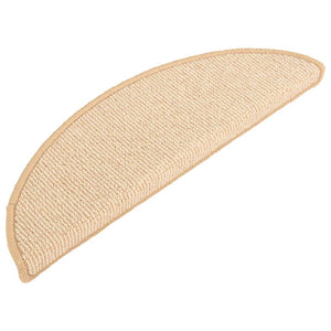 Stufenmatten 15 Stk. 56x17x3 cm Creme Halbrund