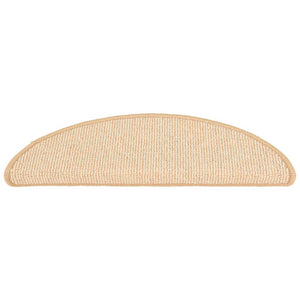 Stufenmatten 15 Stk. 56x17x3 cm Creme Halbrund