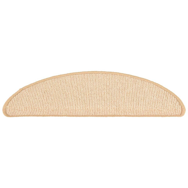 Stufenmatten 15 Stk. 56x17x3 cm Creme Halbrund