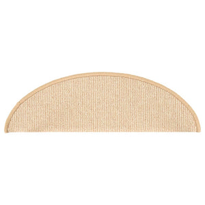 Stufenmatten 15 Stk. 56x17x3 cm Creme Halbrund