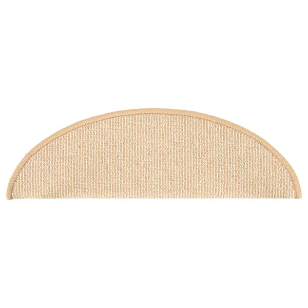 Stufenmatten 15 Stk. 56x17x3 cm Creme Halbrund