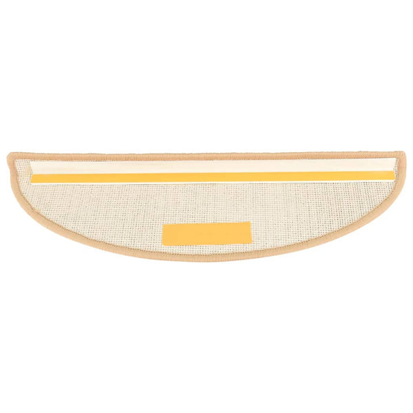 Stufenmatten 15 Stk. 56x17x3 cm Creme Halbrund