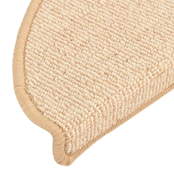 Stufenmatten 15 Stk. 56x17x3 cm Creme Halbrund