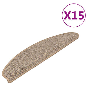 Stufenmatten 15 Stk. 65x21x4 cm Braun Halbrund Groß