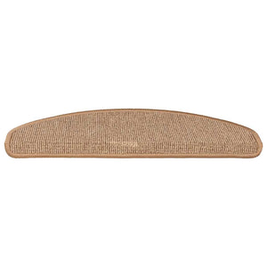 Stufenmatten 15 Stk. 65x21x4 cm Hellbraun Halbrund Groß