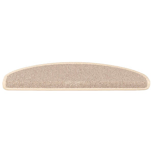 Stufenmatten 15 Stk. 65x21x4 cm Weiß und Braun Halbrund Groß