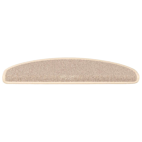 Stufenmatten 15 Stk. 65x21x4 cm Weiß und Braun Halbrund Groß
