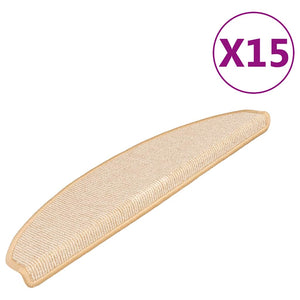 Stufenmatten 15 Stk. 65x21x4 cm Creme Halbrund Groß