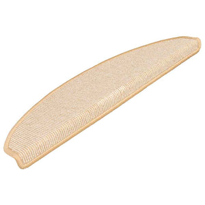 Stufenmatten 15 Stk. 65x21x4 cm Creme Halbrund Groß