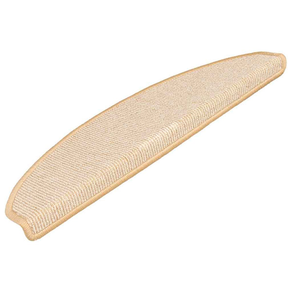 Stufenmatten 15 Stk. 65x21x4 cm Creme Halbrund Groß