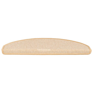 Stufenmatten 15 Stk. 65x21x4 cm Creme Halbrund Groß
