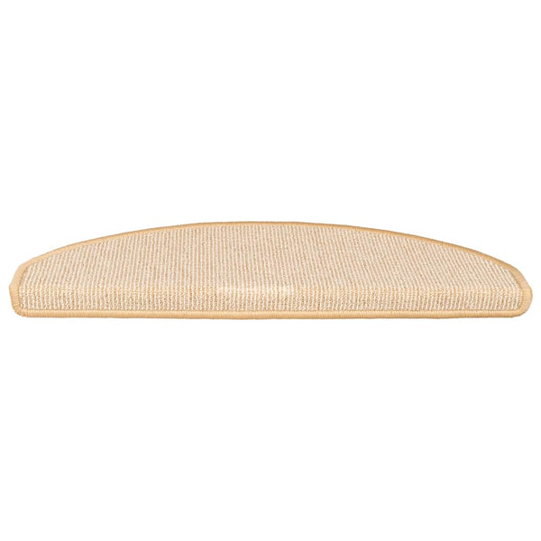 Stufenmatten 15 Stk. 65x21x4 cm Creme Halbrund Groß