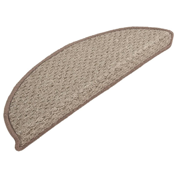 Treppenmatten 15 Stk. Braun 65x21x4 cm