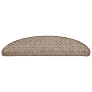 Treppenmatten 15 Stk. Braun 65x21x4 cm