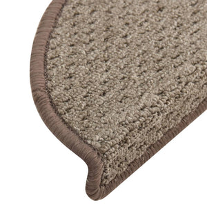 Treppenmatten 15 Stk. Braun 65x21x4 cm